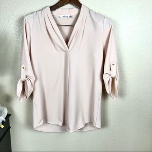 Calvin Klein || V-neck Dress Blouse Top